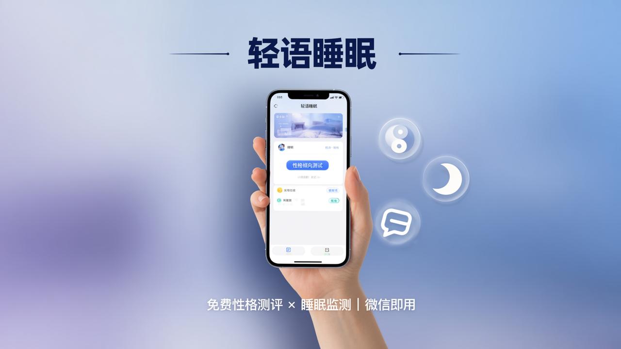 免费性格测评小程序怎么用？轻语睡眠人际测试+睡眠监测实操指南