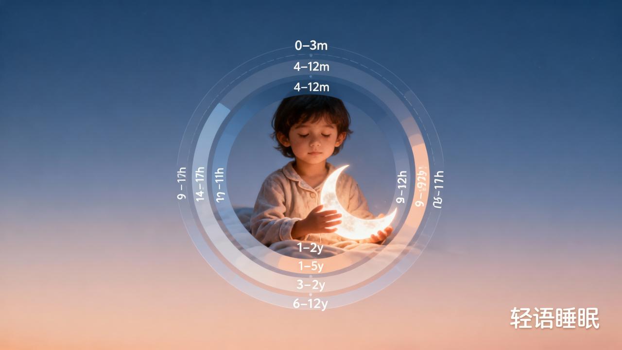 0-12岁孩子每天睡多久才科学？轻语睡眠各年龄段睡眠时长对照表+实操助眠音频使用指南