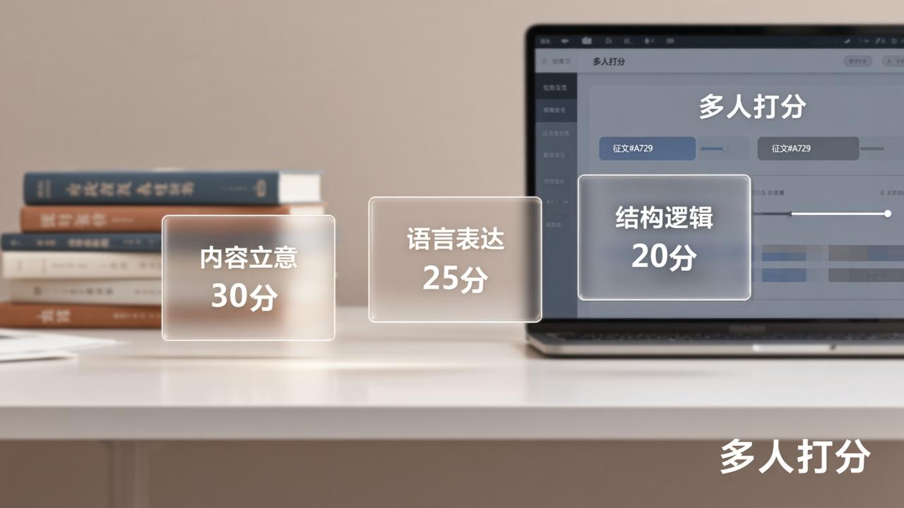 征文比赛评分标准怎么定？多人打分如何设置自定义指标并实现匿名在线打分