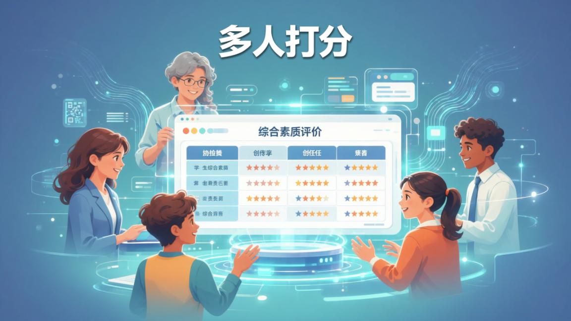 学生综合素质评价怎么打分？多人打分工具自定义指标+匿名互评实操教程