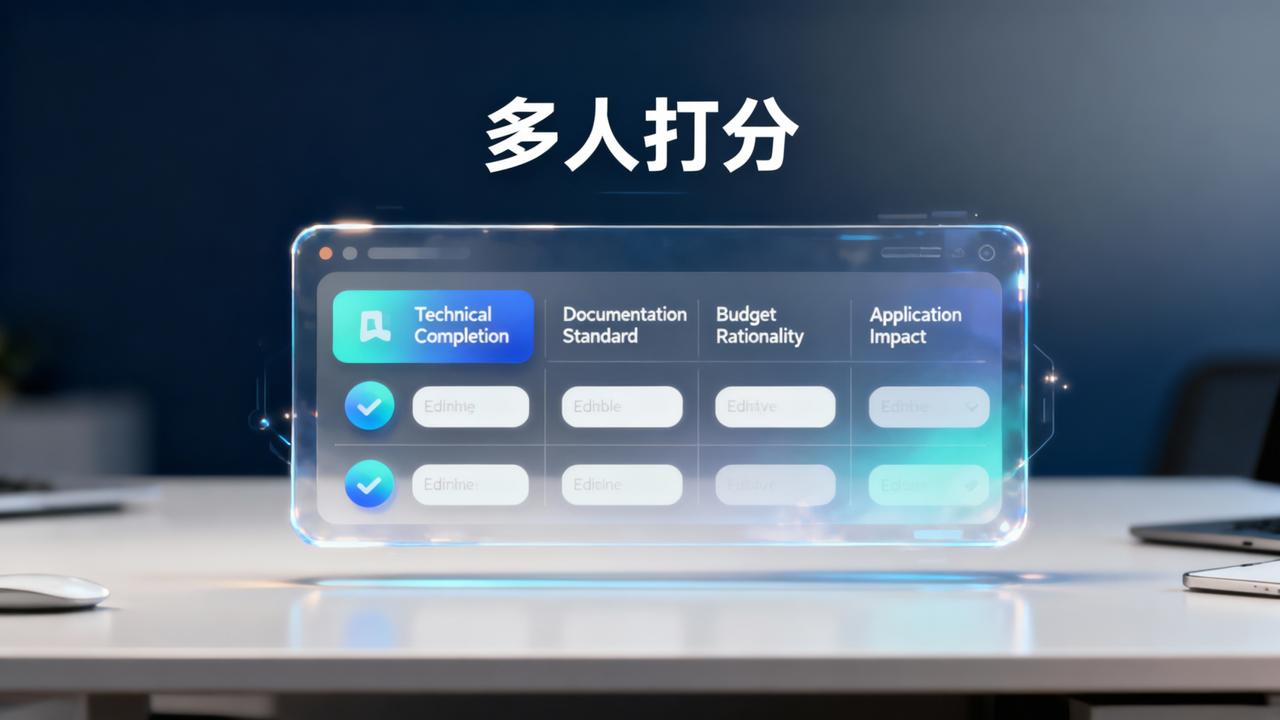项目结题验收评审怎么做？多人打分工具如何设置自定义评分表并导出打分结果