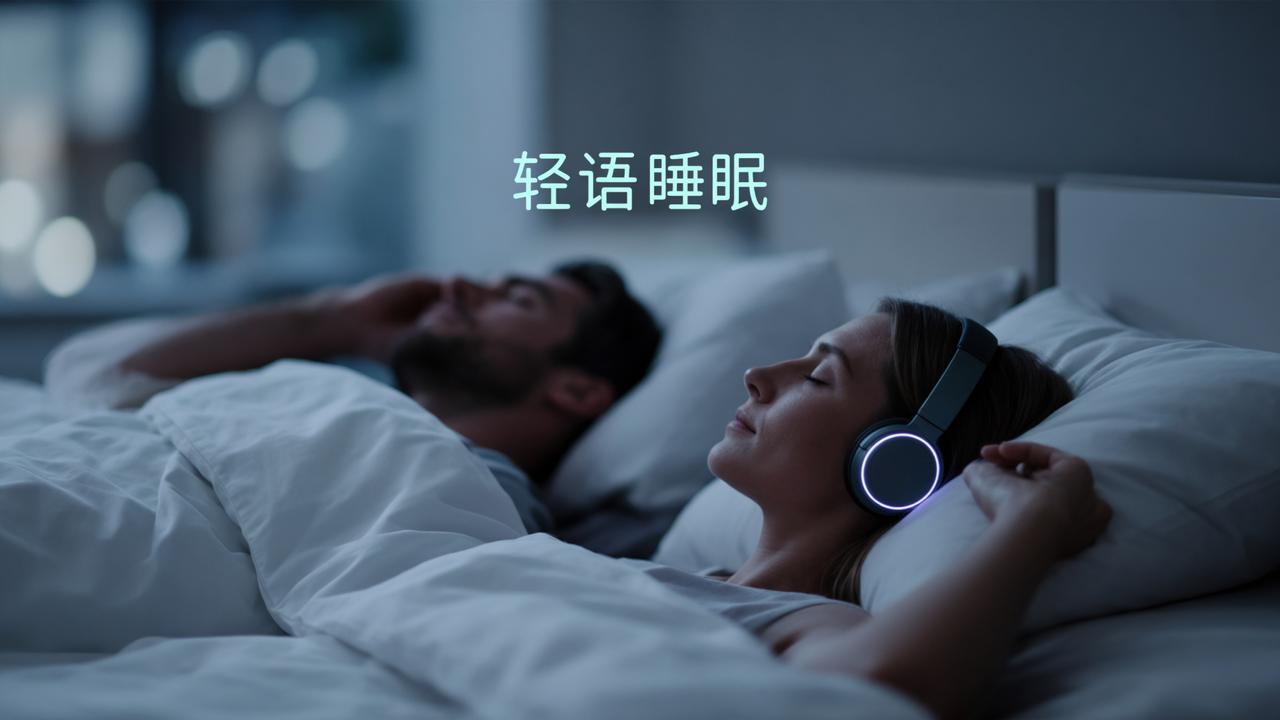 伴侣打呼噜睡不着怎么办？用【轻语睡眠】做睡眠质量评估+听助眠音频实测有效